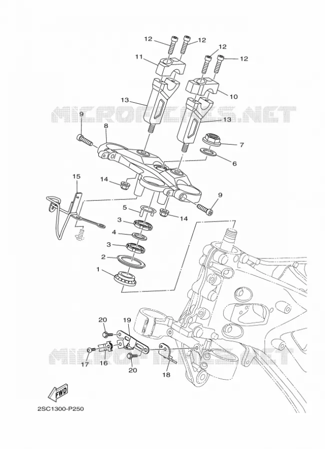 STUUR Yamaha MOTO 900 2017 TRACER  MT09TRA