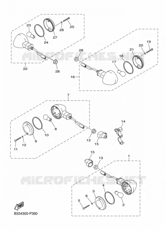 KNIPPERLICHT Yamaha MOTO 950 2016 XV  XVS950CR