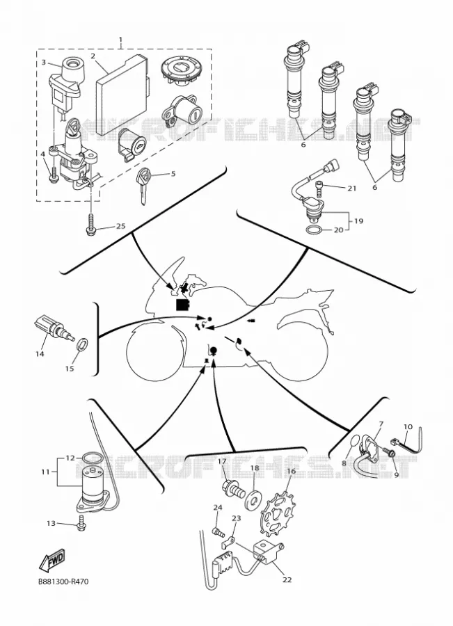 ELECTRISCH 1 Yamaha MOTO 1300 2016 FJR  FJR1300-A
