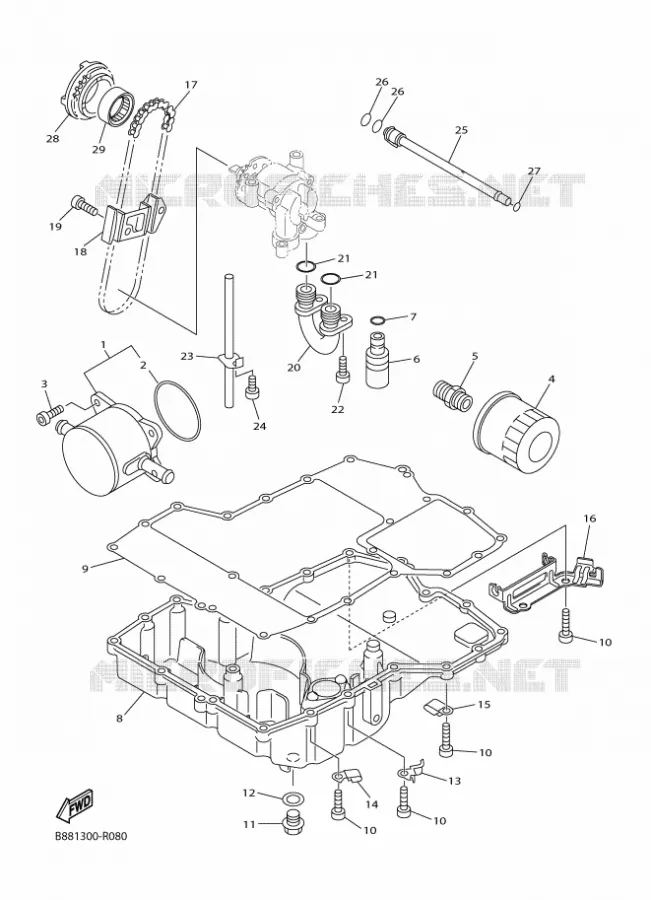 OLIEKOELER Yamaha MOTO 1300 2016 FJR  FJR1300-A