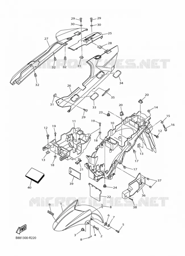 SPATBORD Yamaha MOTO 1300 2016 FJR  FJR1300-A
