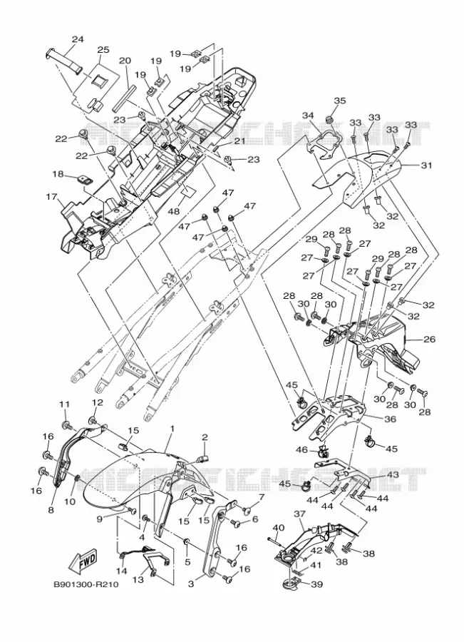 SPATBORD Yamaha MOTO 900 2016 XSR  MTM850