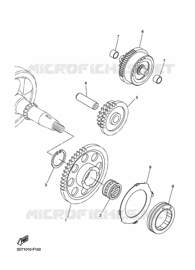 STARTMOTOR KOPPELINGS Yamaha MOTO 250 2016 WR-R  WR250R