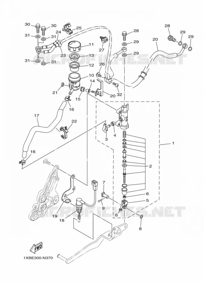 REMPOMP ACHTER Yamaha MOTO 700 2017 MT  MT07A