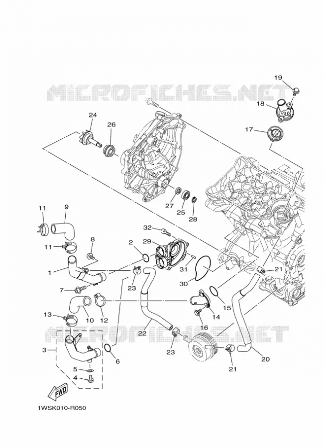 WATERPOMP / SLANGEN Yamaha MOTO 700 2017 MT  MT07A