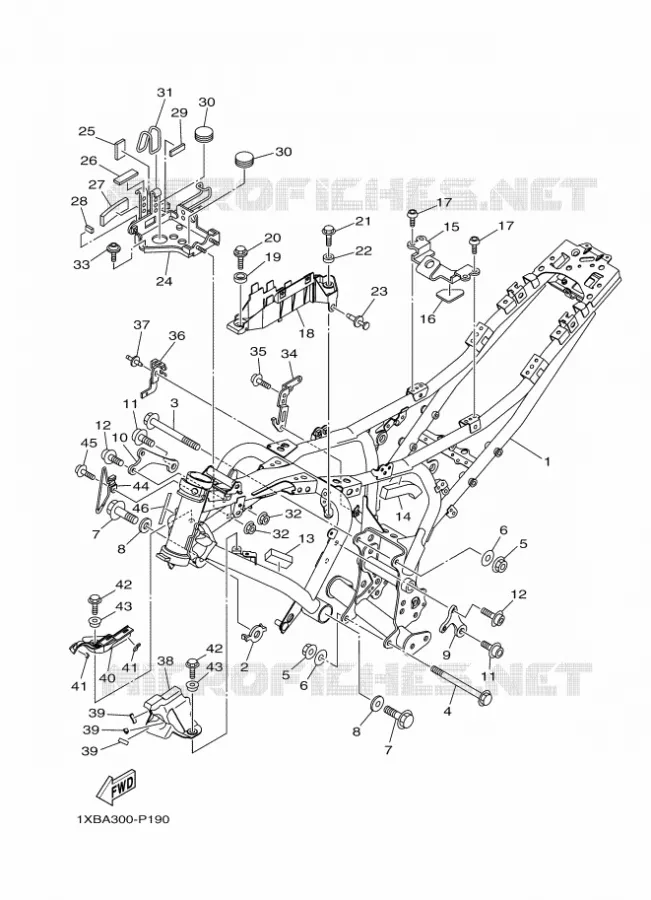 FRAME Yamaha MOTO 700 2017 MT  MT07A