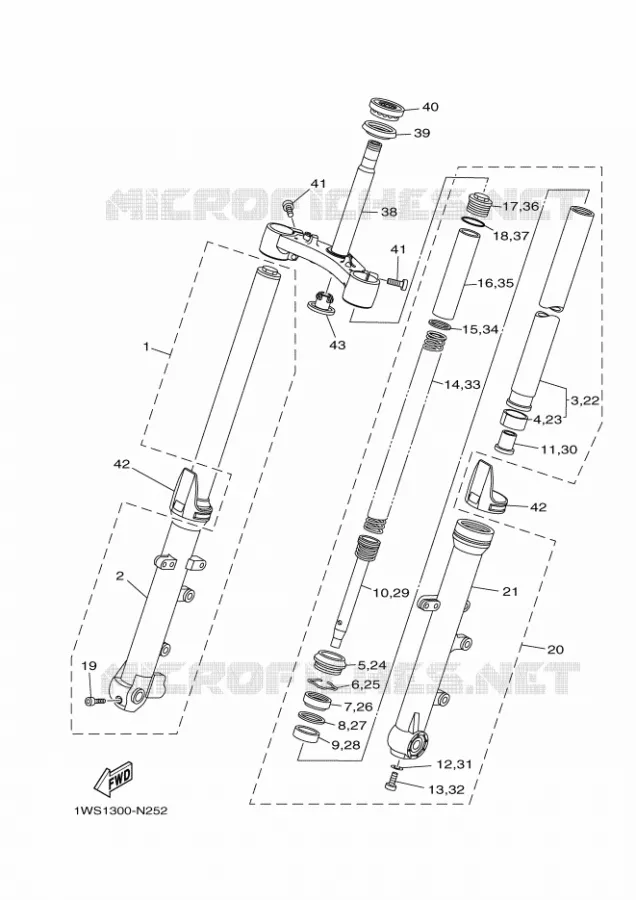 VOORVORK Yamaha MOTO 700 2017 MT  MT07A