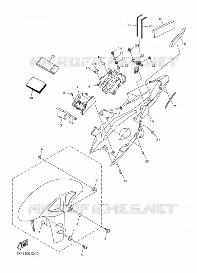 SPATBORD Yamaha MOTO 1000 2017 R1  YZF-R1