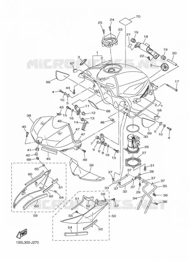 BENZINE TANK Yamaha MOTO 600 2010 R6  YZF-R6