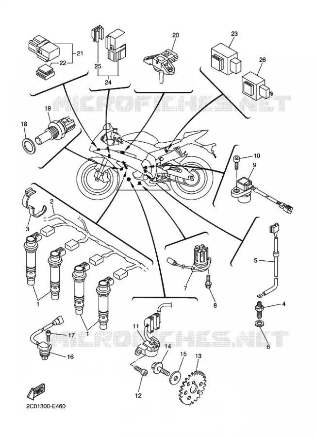 ELECTRISCH 1 Yamaha MOTO 600 2007 R6  YZF-R6