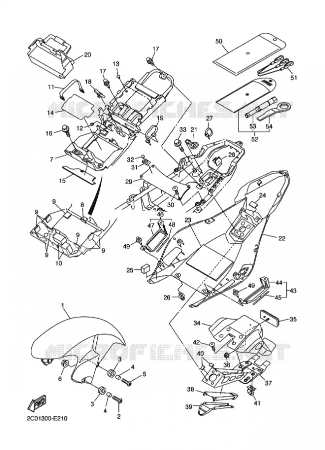 SPATBORD Yamaha MOTO 600 2007 R6  YZF-R6