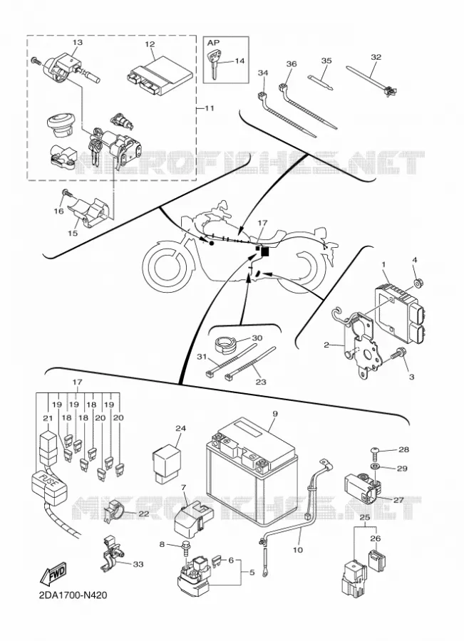 ELECTRISCH 2 Yamaha MOTO 950 2016 XV  XVS950CU