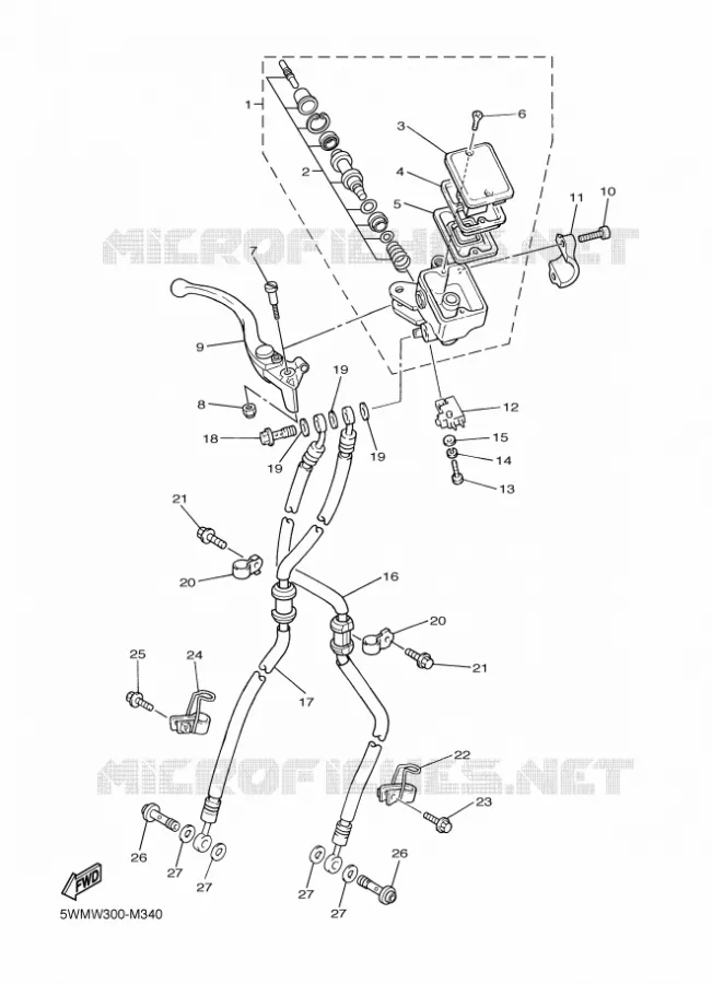 REMPOMP VOOR Yamaha MOTO 1300 2016 XJR  XJR1300C