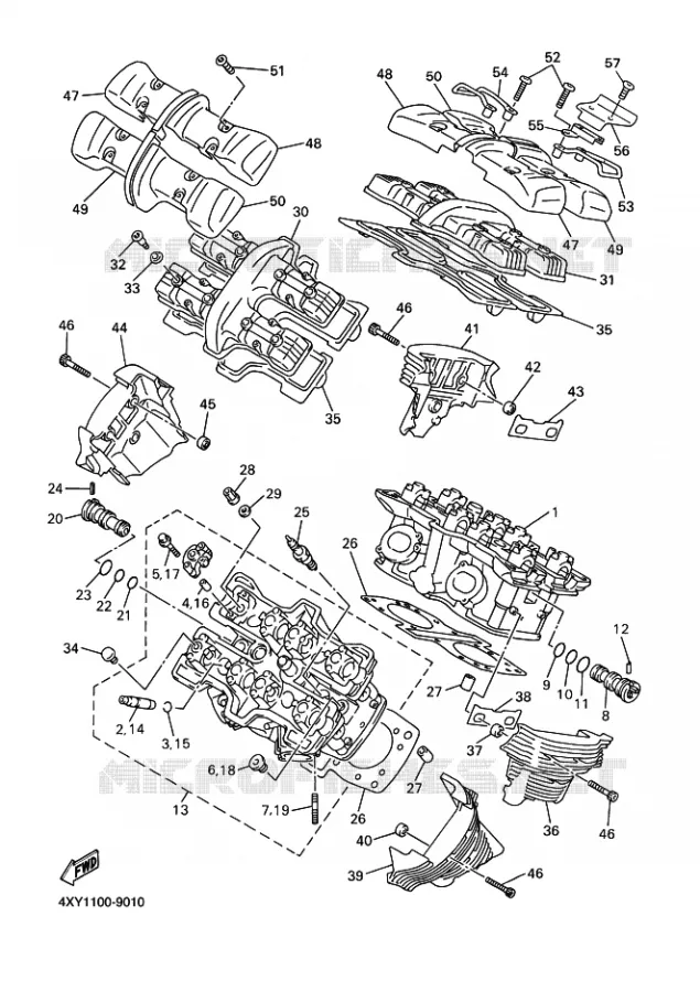 CILINDERKOP Yamaha MOTO 1300 2000 ROYALSTAR  XVZ13TF