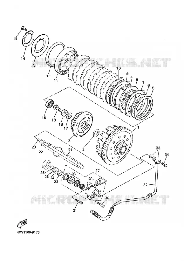 STARTMOTOR KOPPELINGS Yamaha MOTO 1300 2000 ROYALSTAR  XVZ13TF