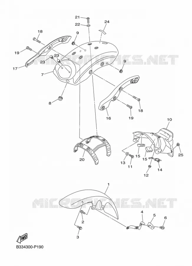 SPATBORD Yamaha MOTO 950 2016 XV  XVS950CR