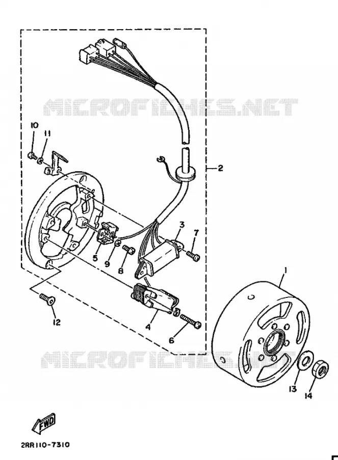 DYNAMO Yamaha MOTO 50 1987 YSR50  YSR50T