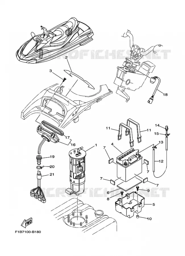 ELECTRISCH 3 Yamaha WAVERUNNER 1000 2003 ENG FOR FZ1000A  ENG FOR FZ1000A