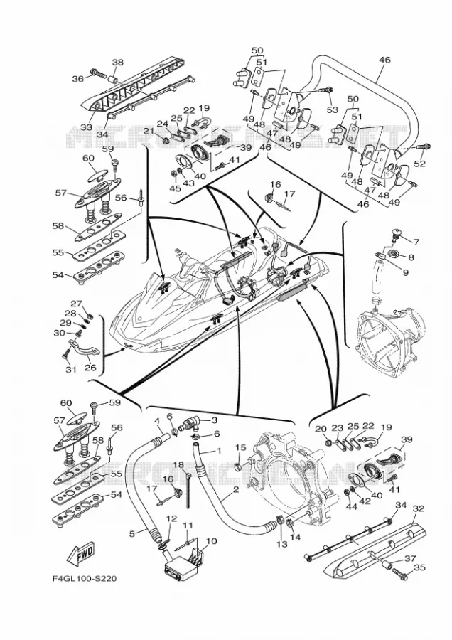 HULL & DECK Yamaha WAVERUNNER 1050 2017 VX  VX1050F-S