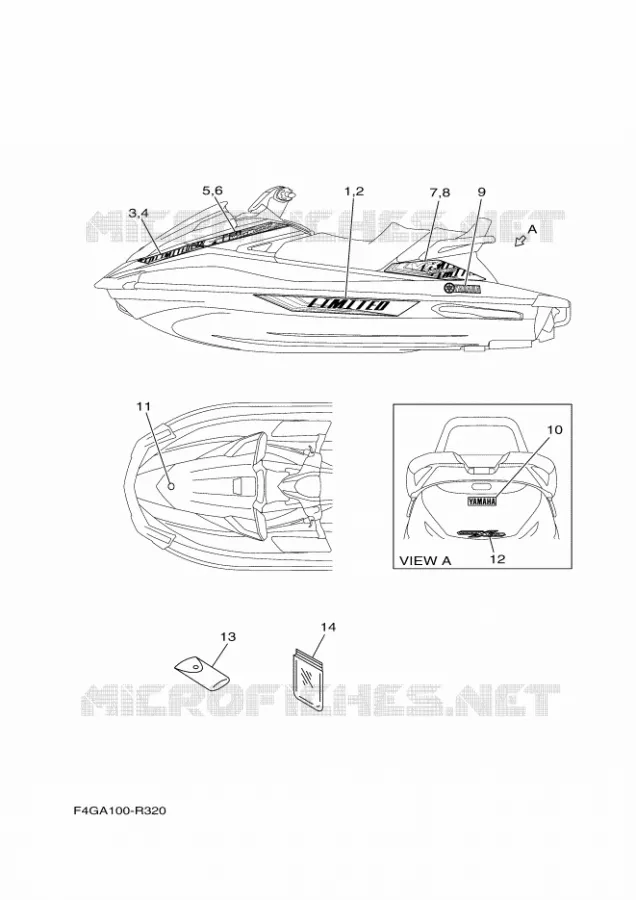 STICKER Yamaha WAVERUNNER 1050 2017 VX  VX1050F-S