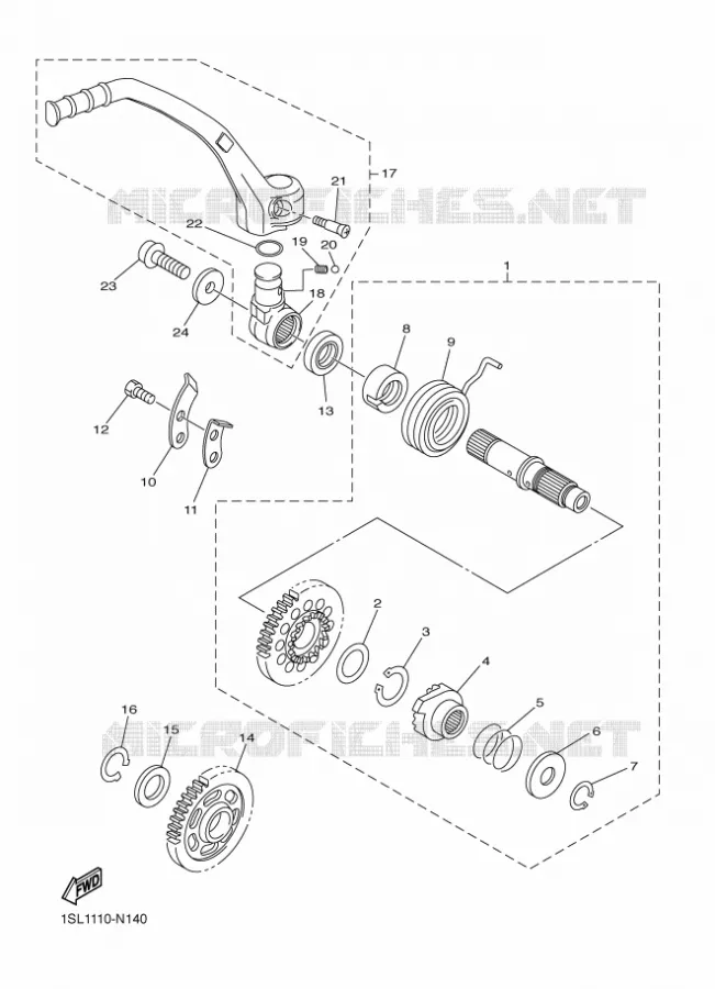 STARTMOTOR Yamaha MOTO 450 2016 YZF  YZ450F