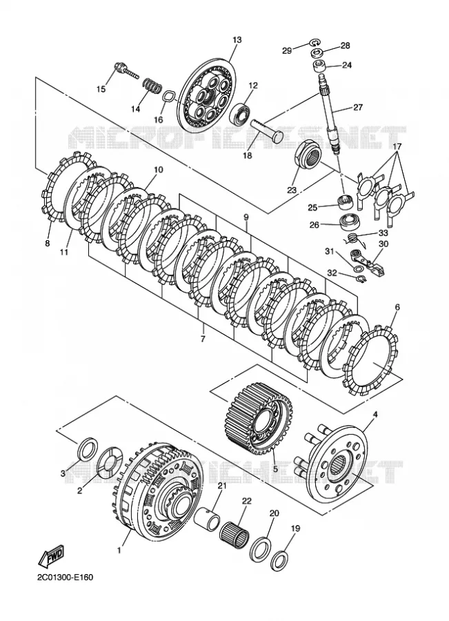 STARTMOTOR KOPPELINGS Yamaha MOTO 600 2008 R6  YZF-R6