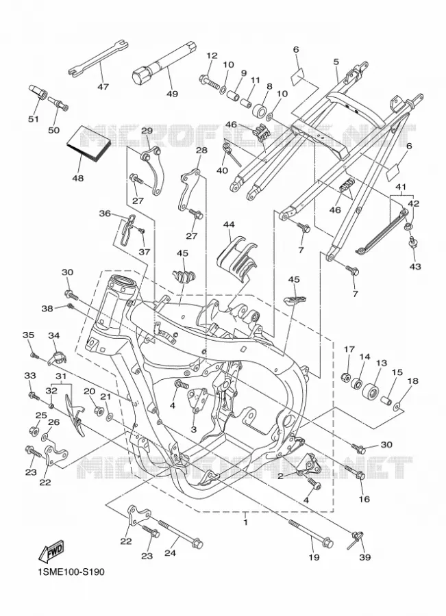 FRAME Yamaha MOTO 250 2018 YZF  YZ250F