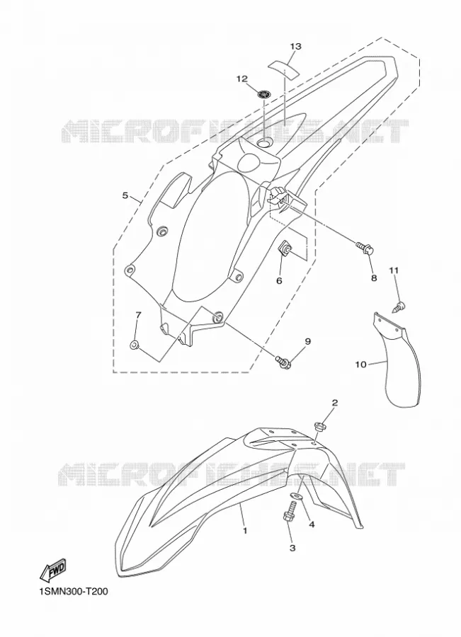SPATBORD Yamaha MOTO 250 2018 YZF  YZ250F