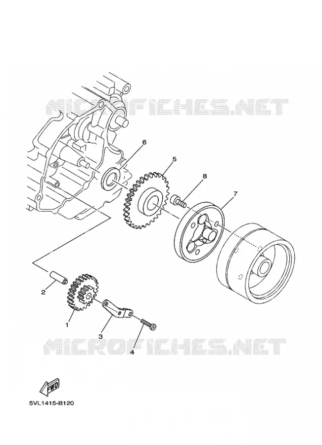 STARTMOTOR KOPPELINGS Yamaha MOTO 125 2016 YB  YB125