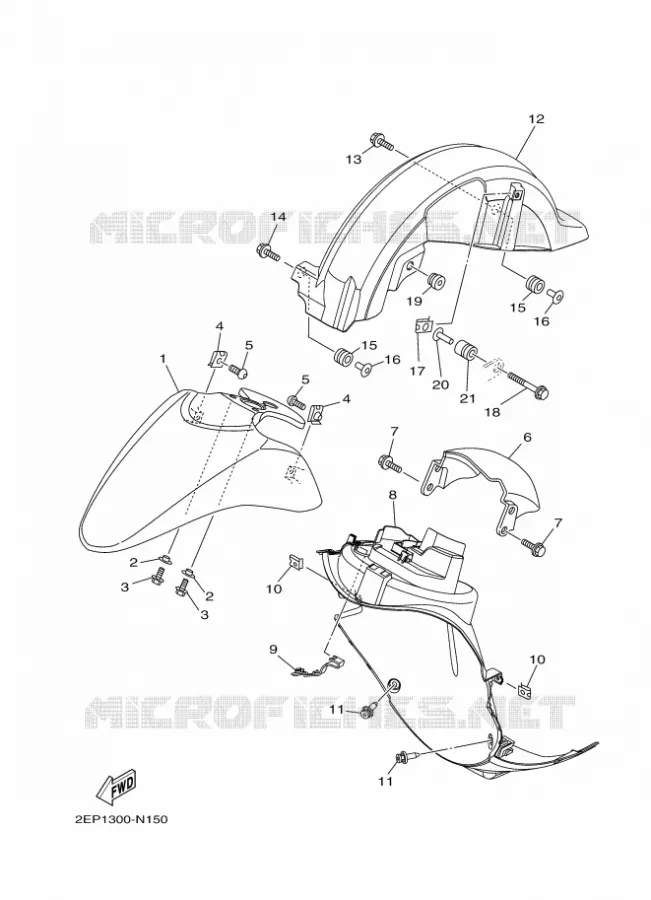 SPATBORD Yamaha SCOOTER 115 2014 DELIGHT  XC115SD'ELIGHT