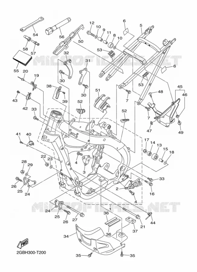 FRAME Yamaha MOTO 250 2018 WRF  WR250F