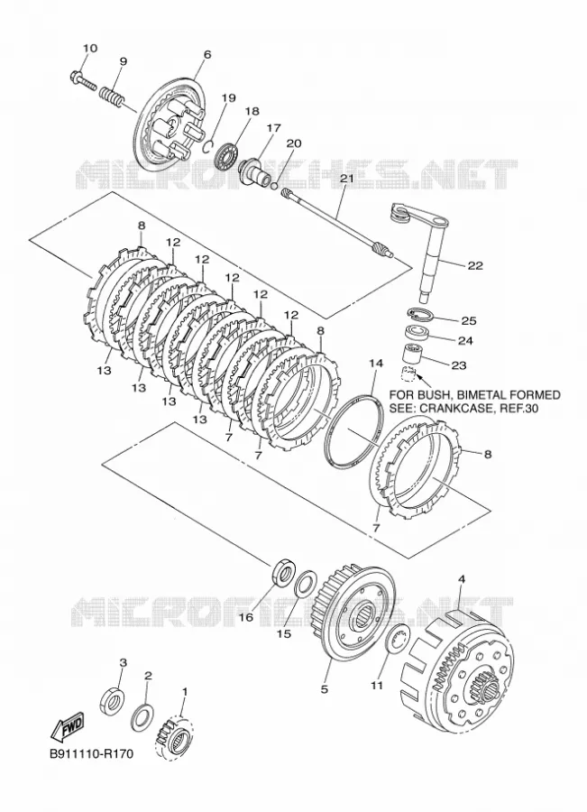 STARTMOTOR KOPPELINGS Yamaha MOTO 450 2018 WRF  WR450F