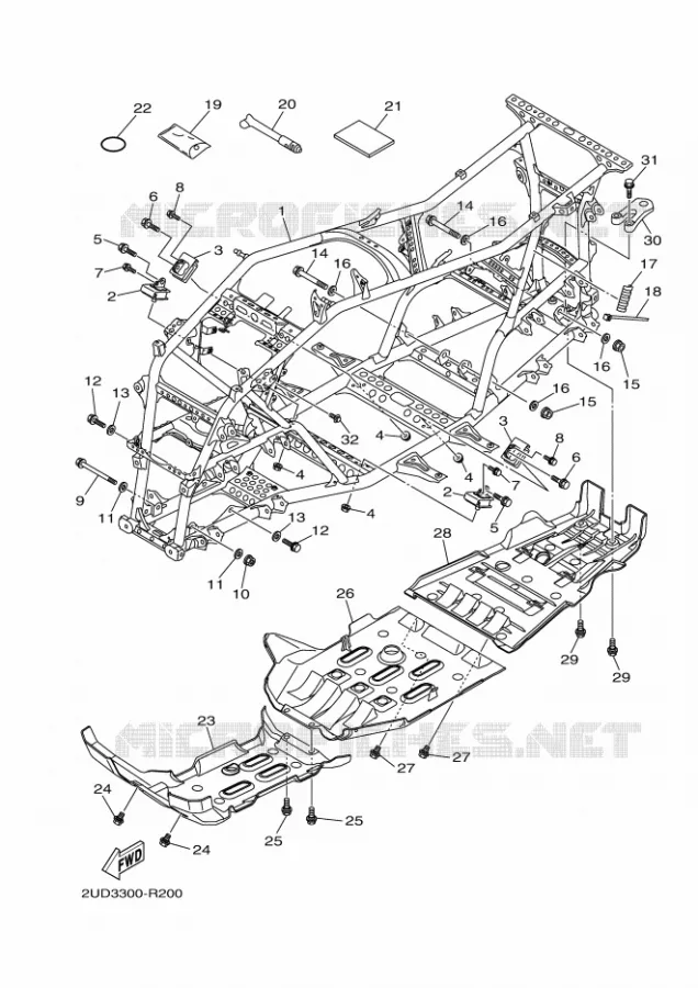 FRAME Yamaha QUAD 700 2018 GRIZZLY  YFM700FWAD
