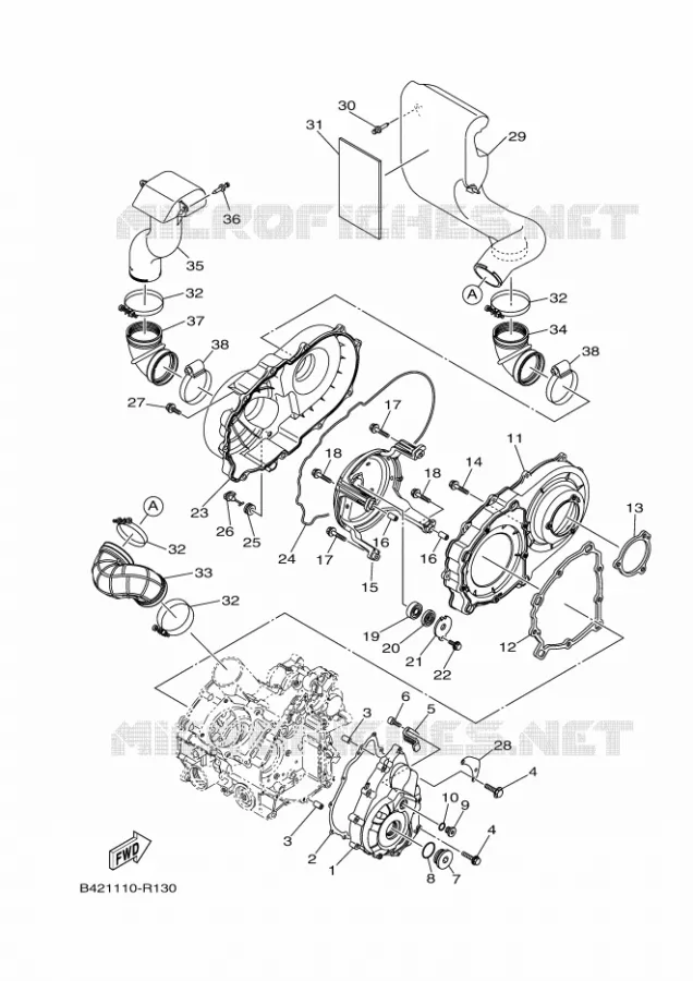 DEKSEL - MOTOR 1 Yamaha SIDE BY SIDE 700 2016 VIKING  YXM700EYXM70VPXGVIKING