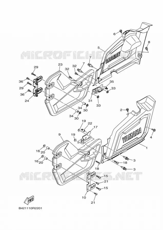 ZIJKUIPDEEL Yamaha SIDE BY SIDE 700 2016 VIKING  YXM700EYXM70VPXGVIKING