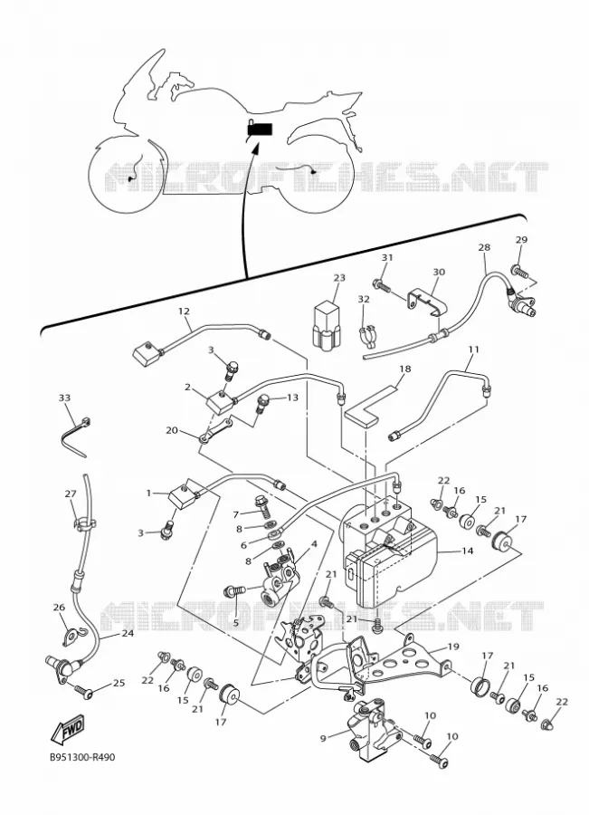 ELECTRISCH 3 Yamaha MOTO 1300 2016 FJR  FJR1300-AE
