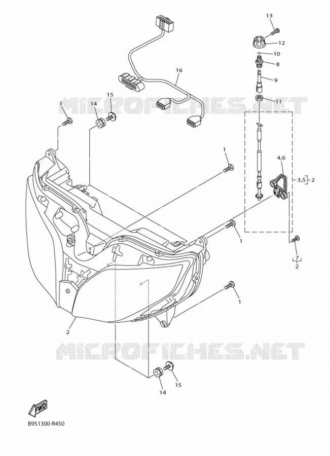 KOPLAMP Yamaha MOTO 1300 2016 FJR  FJR1300-AE