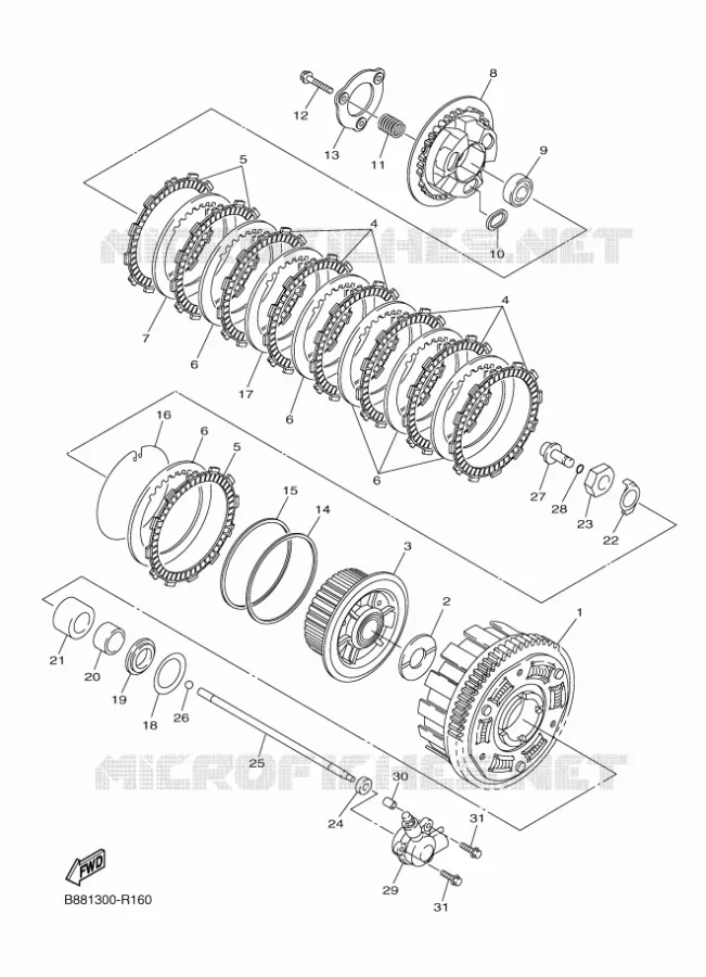 STARTMOTOR KOPPELINGS Yamaha MOTO 1300 2016 FJR  FJR1300-AE