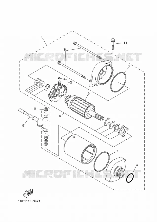 STARTMOTOR Yamaha SIDE BY SIDE 700 2018 VIKING  YXM700E