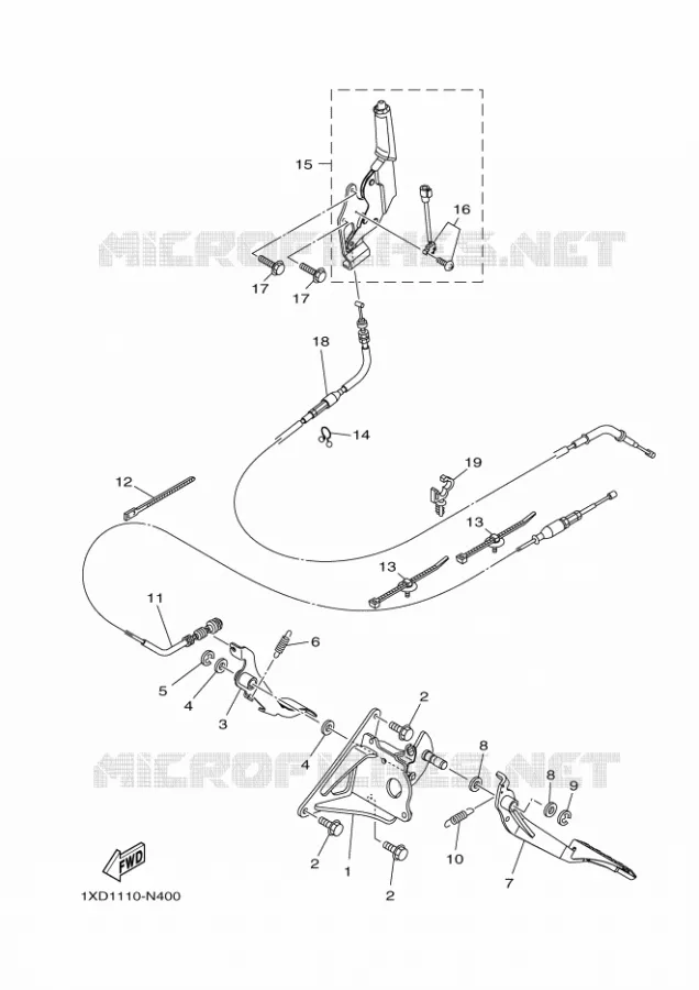 PEDAAL / KABEL Yamaha SIDE BY SIDE 700 2018 VIKING  YXM700E