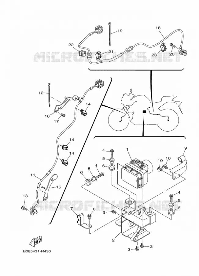 ELECTRISCH 3 Yamaha MOTO 300 2018 MT  MTN320-A