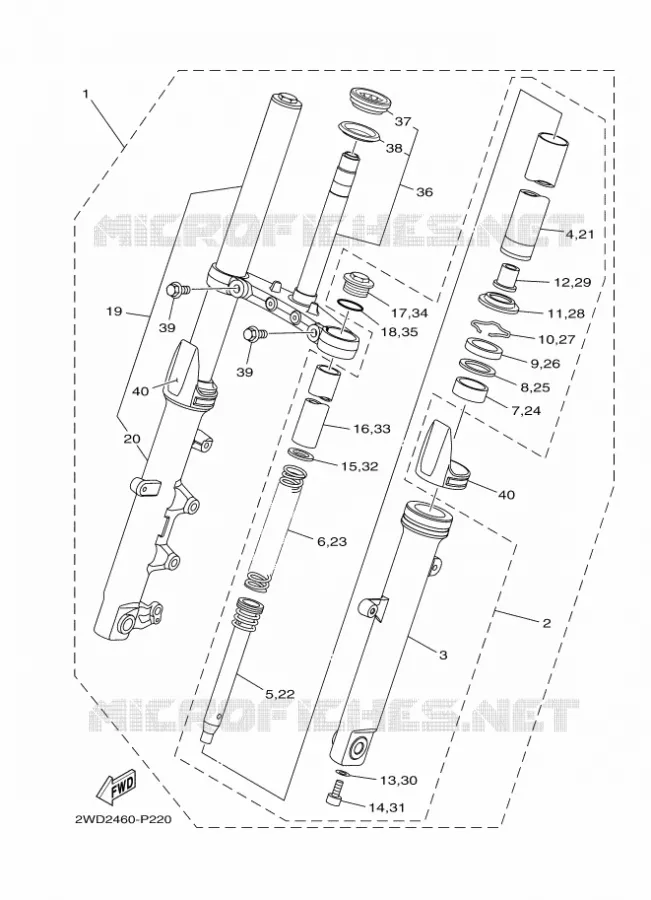 VOORVORK Yamaha MOTO 300 2018 MT  MTN320-A