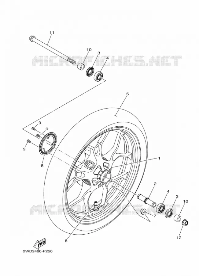 VOORWIEL Yamaha MOTO 300 2018 MT  MTN320-A