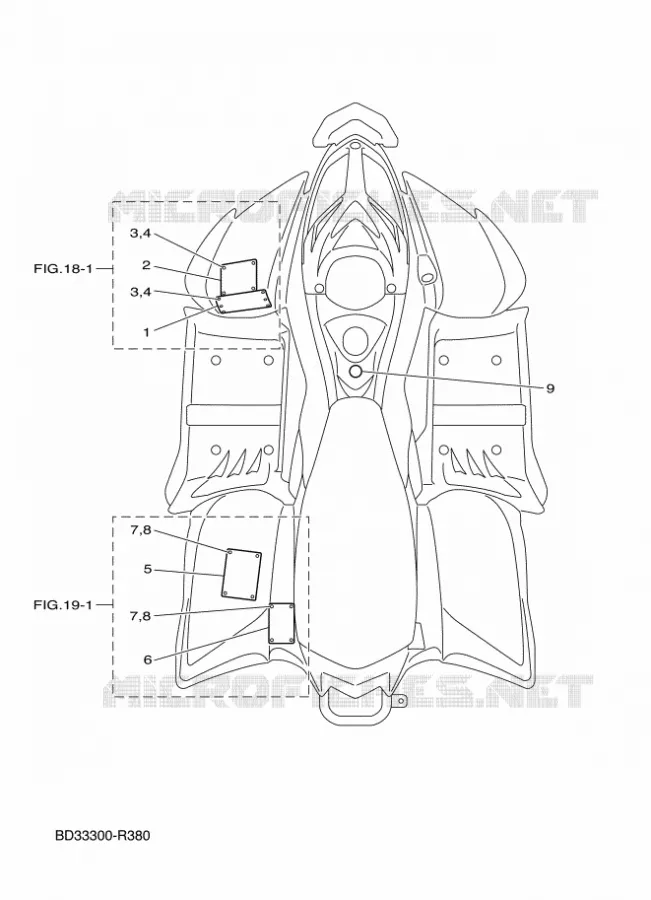 STICKER / LABEL 1 Yamaha QUAD 90 2018 RAPTOR  YFM90R