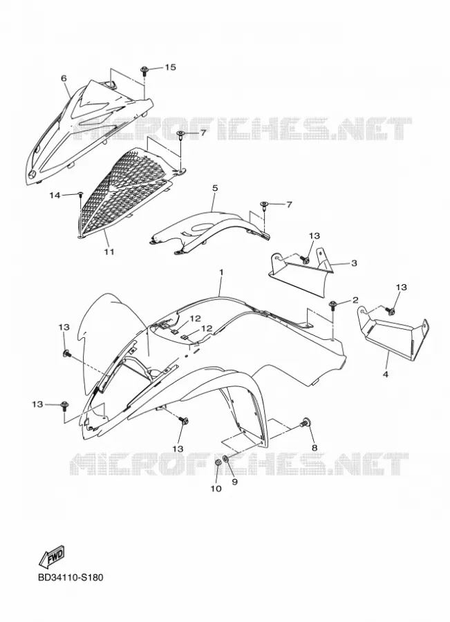 VOORSPATBORD Yamaha QUAD 90 2018 RAPTOR  YFM90R
