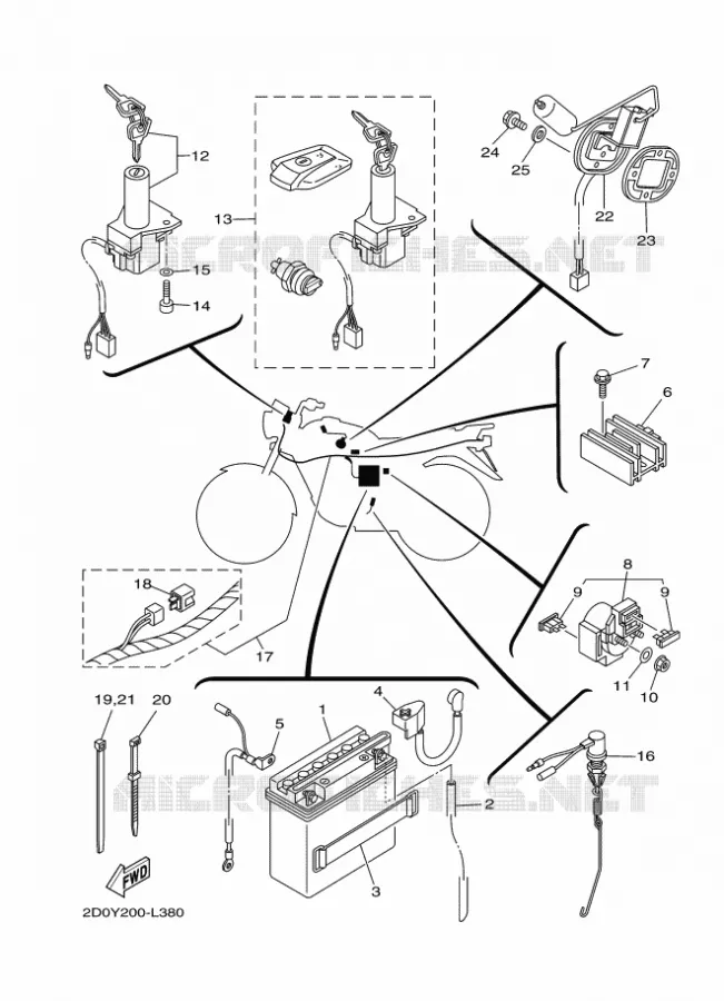 ELECTRISCH 1 Yamaha MOTO 125 2017 YB  YB125
