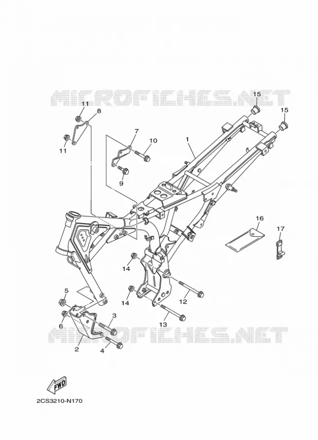 FRAME Yamaha MOTO 125 2017 YB  YB125