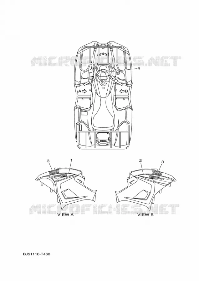 STICKER Yamaha QUAD 450 2018 KODIAK  YFM450FWA