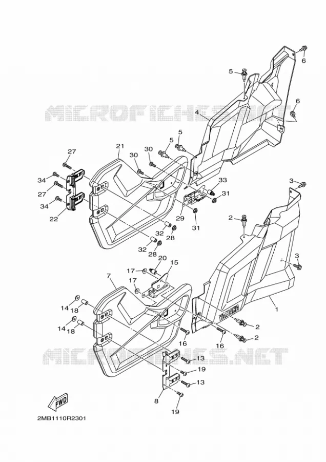 ZIJKUIPDEEL Yamaha SIDE BY SIDE 700 2017 WOLVERINE  YXE700E