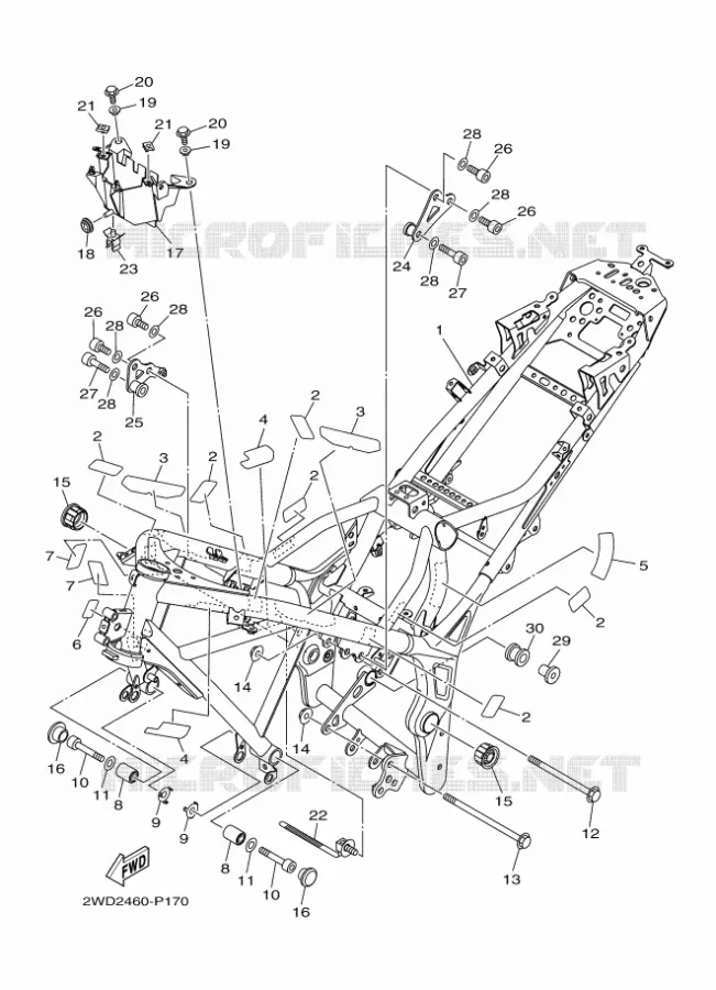FRAME Yamaha MOTO 300 2018 R3  YZF-R3A